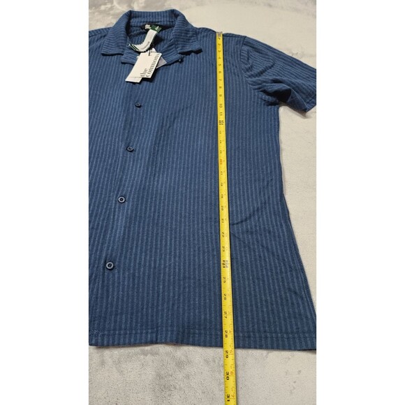 The Commons Men's Navy XL Tall Textured Knit Short Sleeve Hybrid Shirt NWT - Picture 10 of 12
